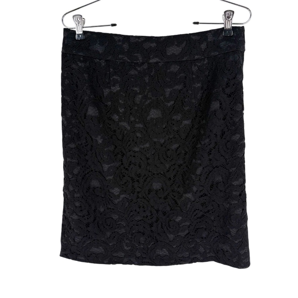 Banana Republic Pencil Skirt Womens Size 6 Black Lace Lined Classic Elegant - Picture 10 of 10